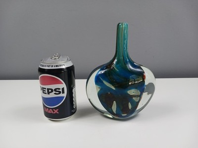 Mdina Glas Marmor/Tigerschliff Eis Lutscher Vase - signiert - 18 cm hoch