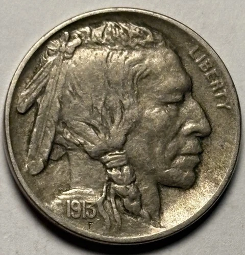 1913-D Type 1 Buffalo Nickel — XF Condition 🔥 Original Surfaces
