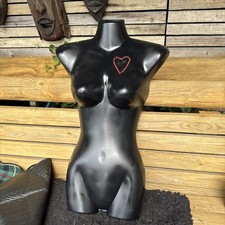 Female Body Form Retail Display Mannequin black red heart