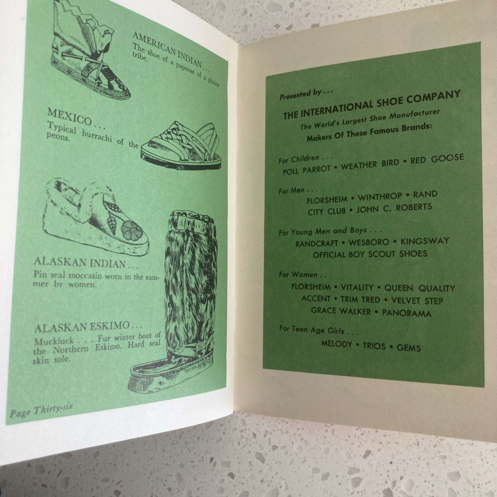 Shoes Through the Ages Booklet from Internation Shoe Company Brand Shoes VTG Bkt