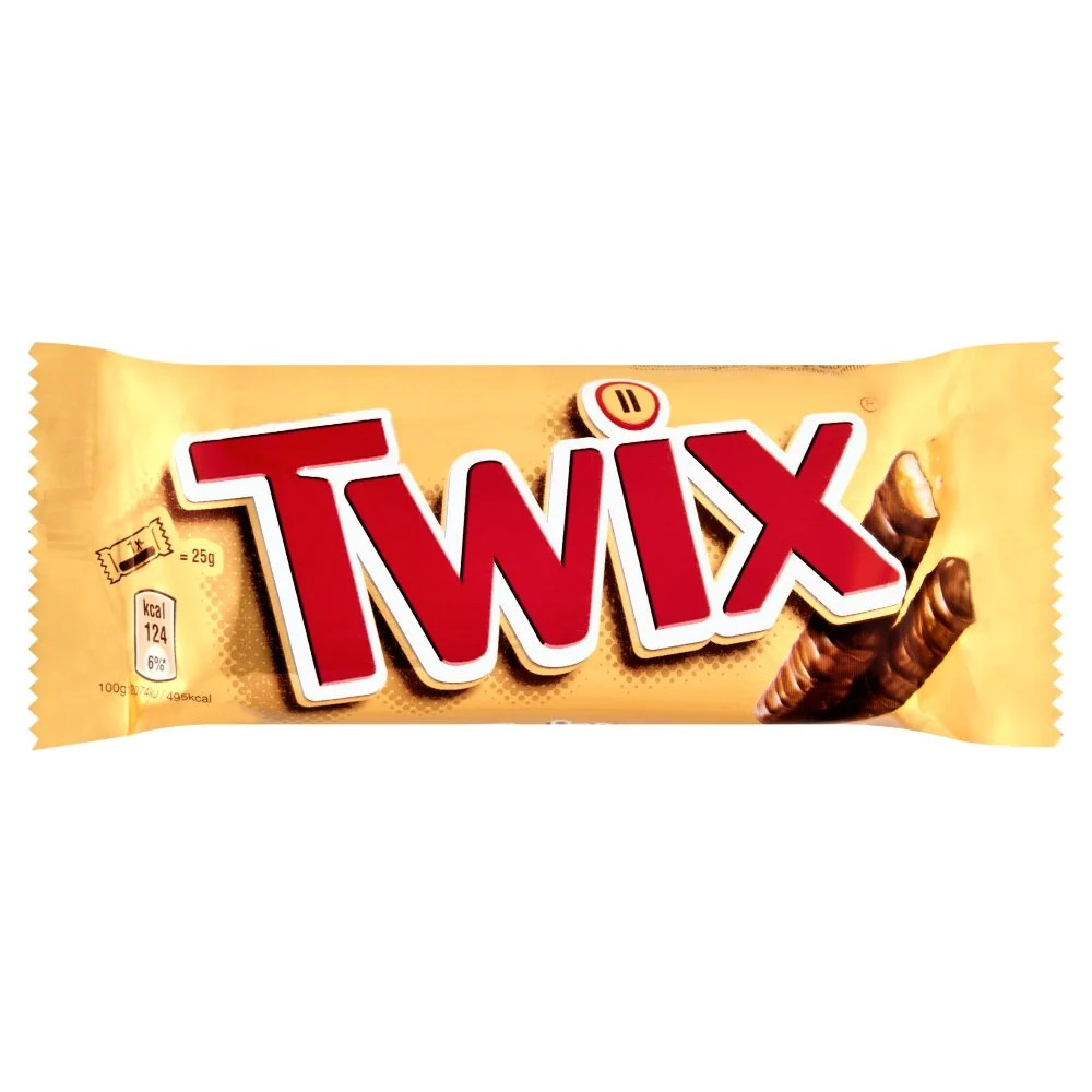 Twix Caramel & Milk Chocolate Fingers Biscuit Snack Bar 50g