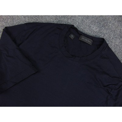 Saks Fifth Avenue T-Shirt Mens Large Black Made in Italy Luxury Essential