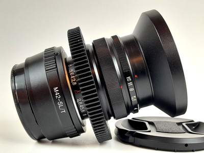 MIR-1V F/2.8 37mm black CINE MOD!! LENS Flektogon Designed L Mount Adapter 