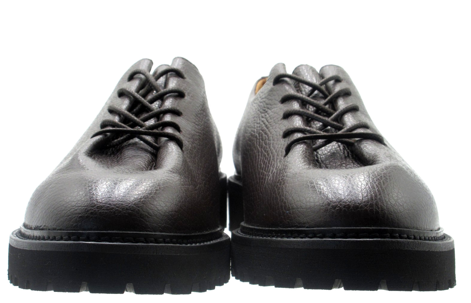 Men's NWOB Jaques Soloviere Edouard Lug Bold Dark Brown Oxfords Size 45 EUR/12US