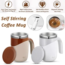 Automatic Self Mixing Magnetic Stainless Steel Coffee Cup Milk Self Stirring Mug