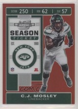 2019 Panini Contenders Optic Season Ticket Red Prizm 172/199 CJ Mosley #13 0o6v