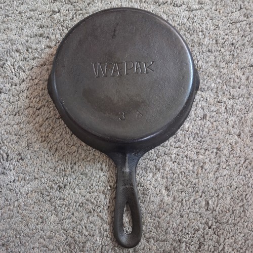Wapak Cast Iron #3 Tapered Logo Skillet
