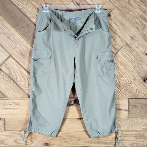 White Sierra Womens Size L Cargo Capri Pants Outdoor Hiking Nylon Utility Bottom - Bild 5 von 8