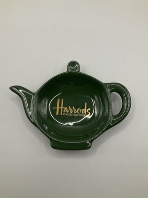Vintage / HARRODS KNIGHTSBRIDGE / Keramik / Teebeutel Ablage / Grün