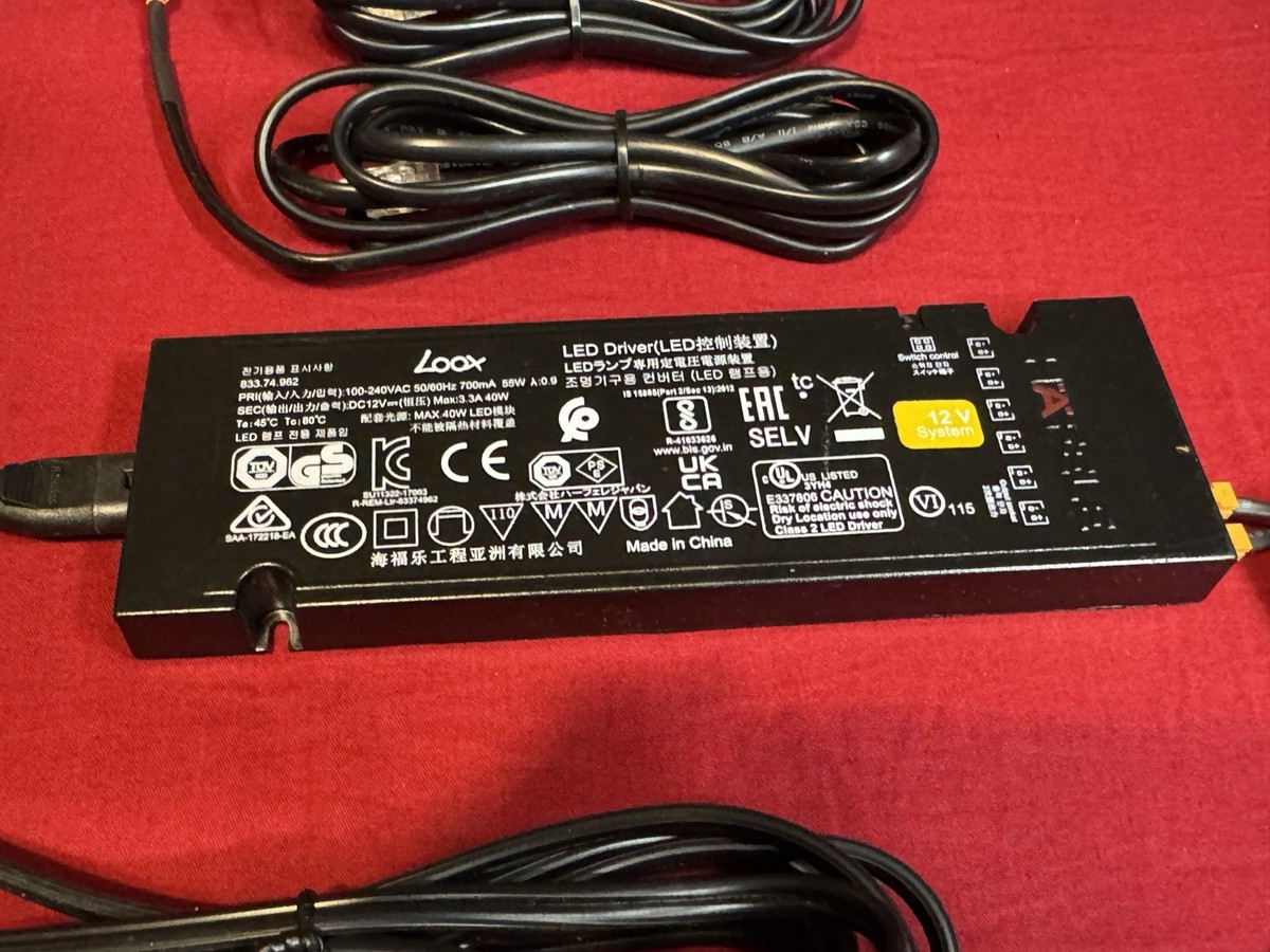 Hafele Loox 12V LED Light Driver 12Volt 833.74.962 & 6 Way Unit