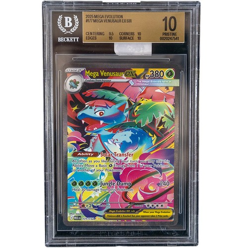 Mega Venusaur EX #177/132 Mega Evolution SIR  BGS Pristine 10 Pokemon Card *AE