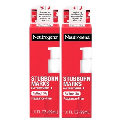 Neutrogena Retinol SA Stubborn Marks PM Post Acne Treatment, 1oz (pack of 2)