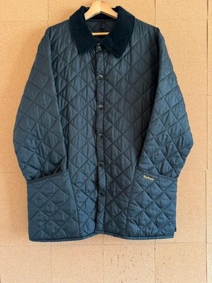 Barbour Liddesdale Jacke Large schwarz gesteppt Cordkragen Outdoor Country