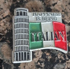1¾" Happiness Is Being Italy Tourist Souvenir Locker Fridge Magnet Gift