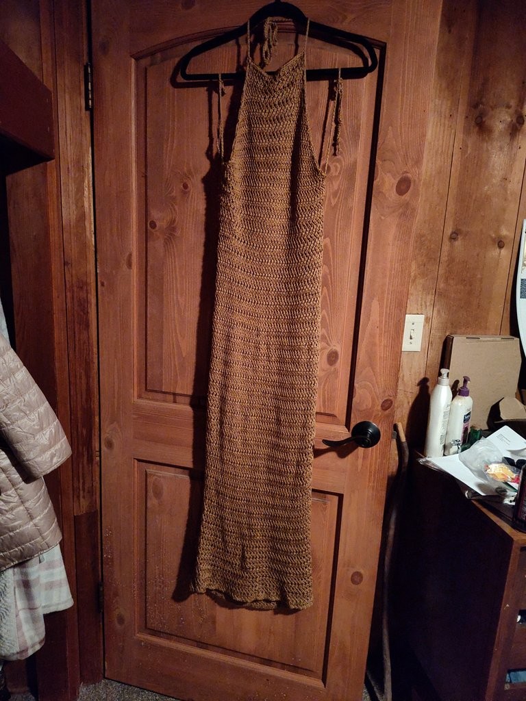 Handmade Bohemian Crochet Halter Maxi Dress