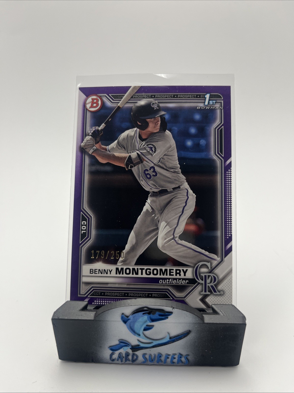 2021 Bowman Draft Purple /250 Benny Montgomery #BD-84 Rockies