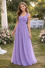 NWT Azazie Tahiti Chiffon Sleeveless Bridesmaid/Prom/HOCM Dress Regular J12