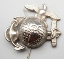 Pre-Spanish American War USMC Marine Enlisted EGA Dress Hat Badge GREAT SHAPE