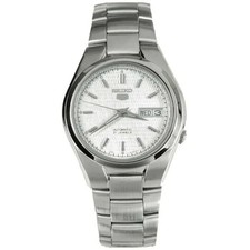 Seiko 5 SNK601 Automatic White Dial 37mm Stainless Steel New Full Set Mens Watch