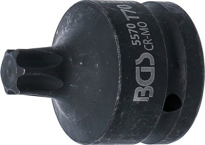 BGS Kraft-Bit-Einsatz L.60mm Torx T70 3/4'' Vierkant Schlagschrauber-Bit