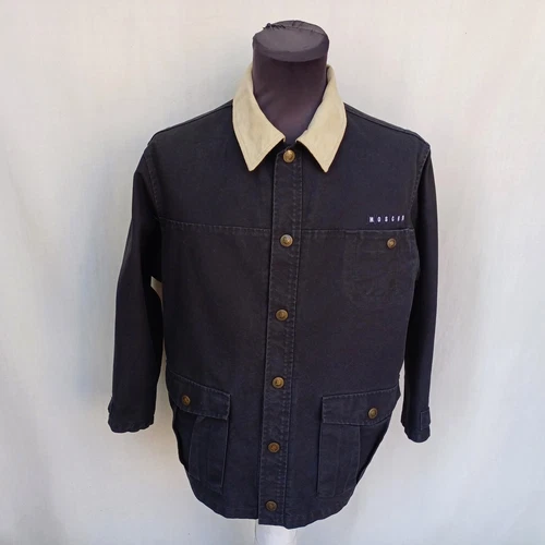 Giacca Moschino Junior vintage 100% cotone bottoni nera taglia 38 top