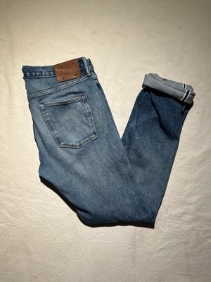 KATO Hiroshi Kato The Pen Slim 32x32 Blue Selvedge Jeans Made in USA Distressed