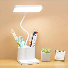 Dimmable LED Desk Light Touch Sensor Table Bedside Reading Lamp USB Rechargeable