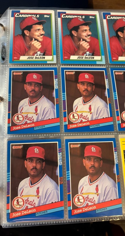 Jose Deleon 8 card lot 1990 Topps #257 1991 1992 Donruss #128 #246 Cardinals