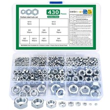 Metric Hex Nuts Assortment Kit 430Pcs Stainless Steel Hex Nut Set Hardware