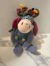 Disney Store Mini Bean Bag Reindeer Eeyore, 9-inch