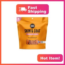 BIXBI Skin and Coat Support Salmon Jerky Dog Treats, 10 oz - USA Made Grain F...