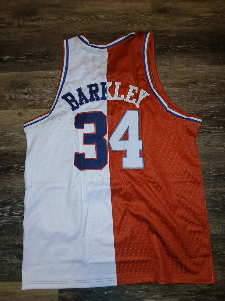 JERSEY DE CHARLES BARKLEY PERSONALIZADO COSIDO SPLIT 76ERS TALLA XL Foto 3 de 4