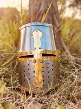 Templar Helmet Medieval Warrior Knight Helmet Templar Medieval Crusader Helmet