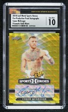2018 Leaf Metal Sports Heroes 1/1 Conor McGregor CSG 10 Gem Mint Auto 0rm6