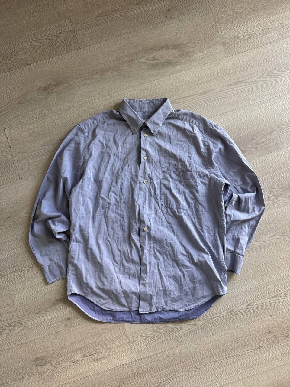 Vintage Giorgio Armani Le Collezioni Textured Woven Check Shirt Sz 42