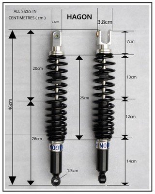 Hagon Motorcycle rear shock absorbers 28mm | eBay UK