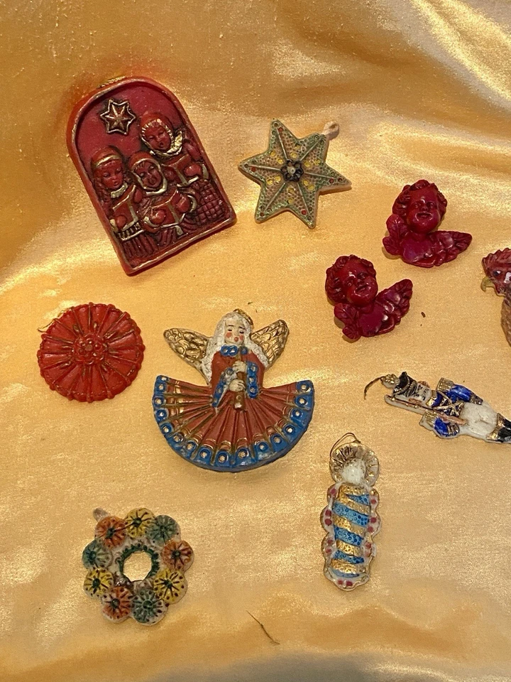 Wachs-Christbaumschmuck, 10 Teile, zum Hängen - Bild 2 von 4