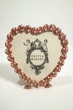 Olivia Riegel Crystal "Rose Gold Contessa Heart" 3.5" Photo Frame New in Box