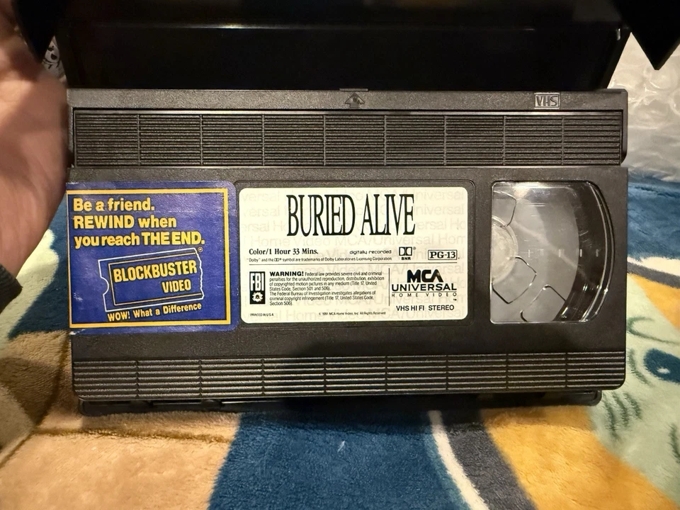 BURIED ALIVE VHS VIDEO TIM MATHESON JENNIFER JASON LEIGH USA NETWORK TV MOVIE - Image 4 of 4