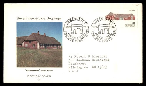 Mayfairstamps Denmark FDC 1972 House Hvide Sande First Day Cover aaw_43005