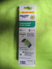New Equate SmileSonic Pro Essential Clean 10x Replacement Brush Heads MEDIUM