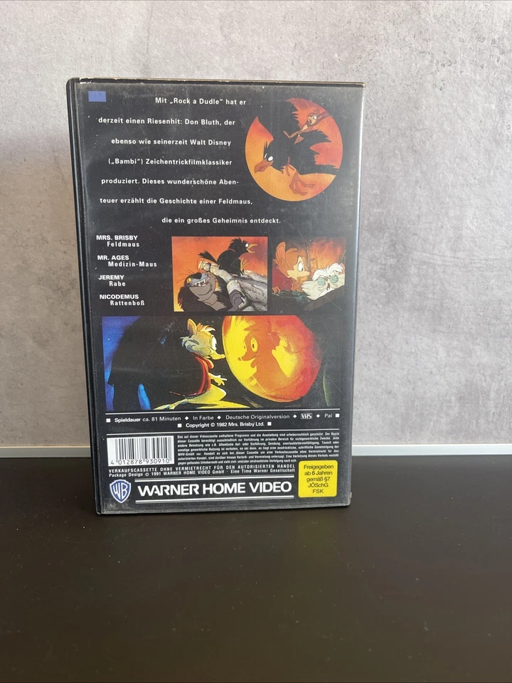 VHS Videokassette - Mrs. Brisby und das Geheimnis von Nimh - Bild 3 von 3