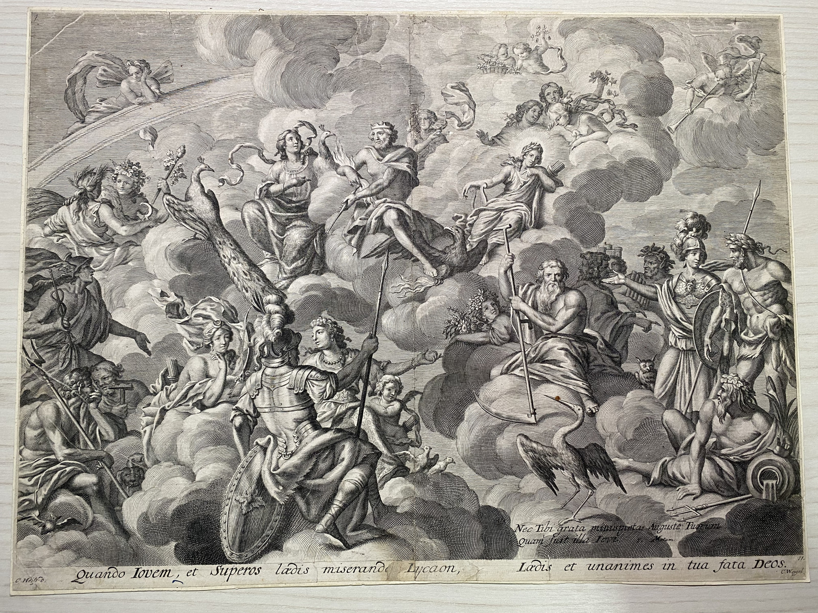 17th century / Engraving: J. Cristoph Weigel - The Council of the Gods