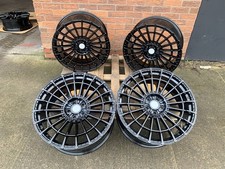 NEW 4x 22” LAND ROVER DEFENDER STYLE SPIN ALLOY WHEELS 5x120 BLACK 90 110 130