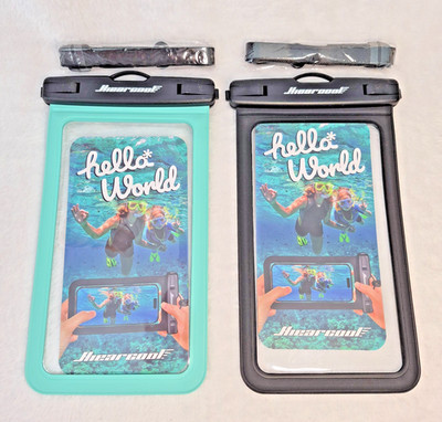 Hiearcool 2 Pack Waterproof Cell Phone Pouch With Lanyards sku A22