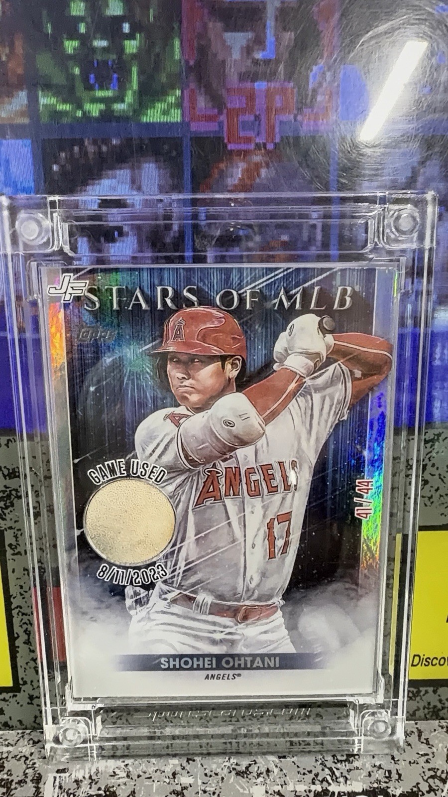 2022 Topps Shohei Ohtani Stars of MLB #SMLB-24 Jersey Fusion Game Used Ball /44 view 9