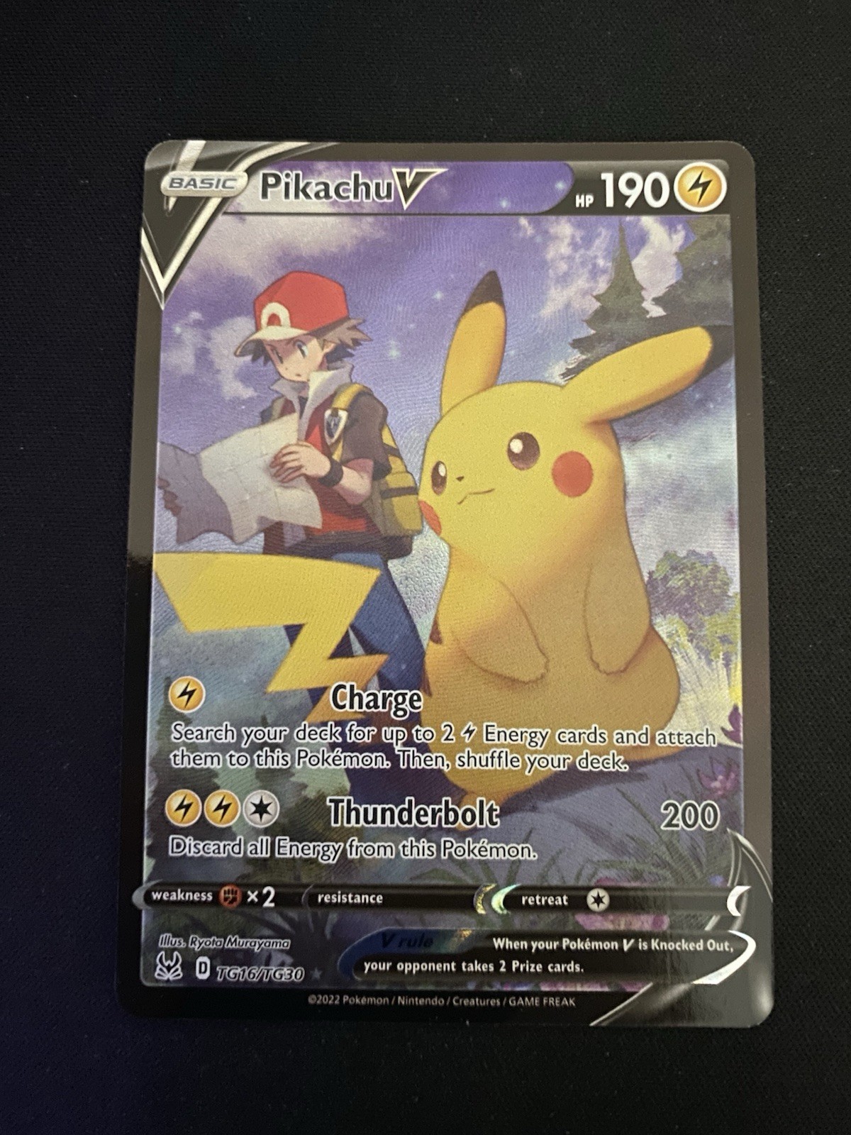 Pikachu V TG16/TG30 - NM condition - Pokemon TCG SWSH Lost Origin Full Art Holo