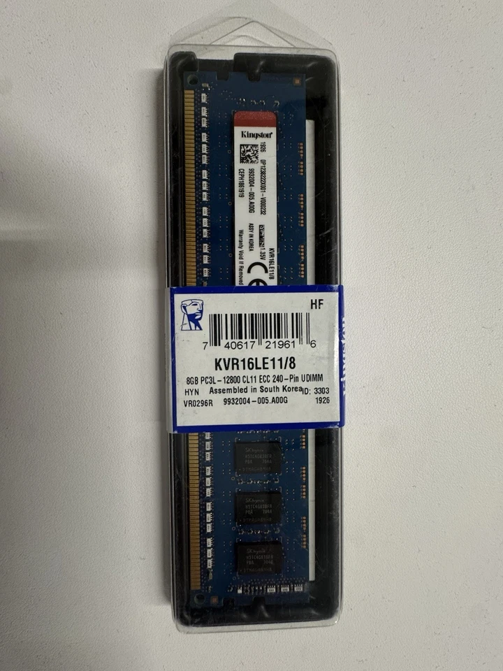 Kingston 8GB PC3-12800 CL11 240-Pin DIMM Desktop Memory RAM KVR16N11H/8 New - Image 2 of 3