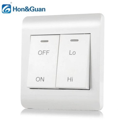 Hon&Guan Home Exhaust Fan Wall Dual Speed Switch for Inline Duct Fans High Low M