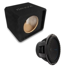 NVX NE121P Single 12" Slot Ported 3/4" MDF Sub Enclosure w/ CompQ Subwoofer